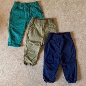 3 pairs!! Hanna Andersson canvas 18-24month pants